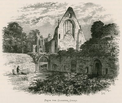 Abbaye de Dryburgh, depuis le Cloître - Alexander Francis Lydon